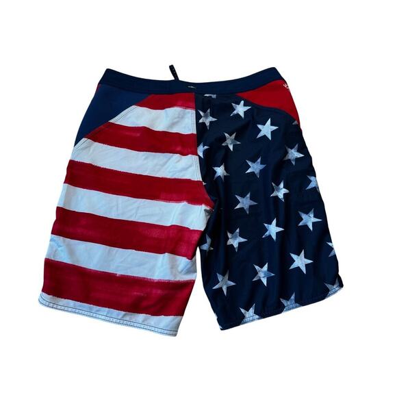 O'Neill Superfreak, size Men's 32; American Flag; Patriotic swim trunks; shorts - Picture 2 of 13
